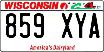 WI license plate 859XYA