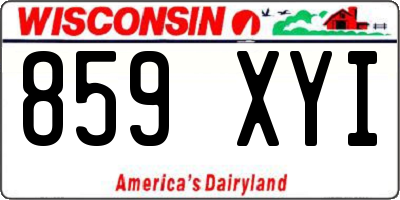 WI license plate 859XYI