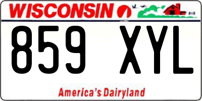 WI license plate 859XYL