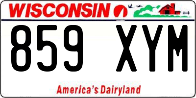 WI license plate 859XYM