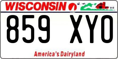 WI license plate 859XYO