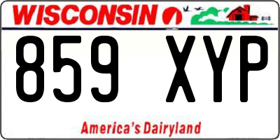 WI license plate 859XYP