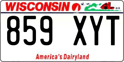 WI license plate 859XYT