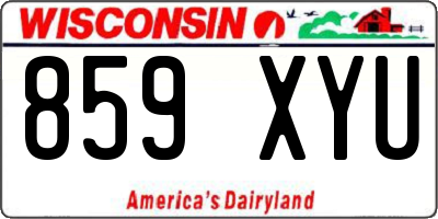 WI license plate 859XYU
