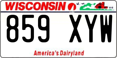 WI license plate 859XYW