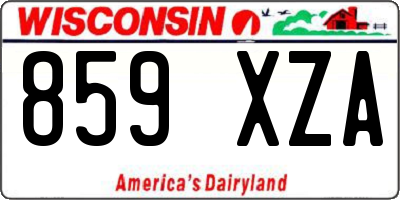 WI license plate 859XZA