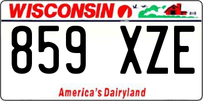 WI license plate 859XZE