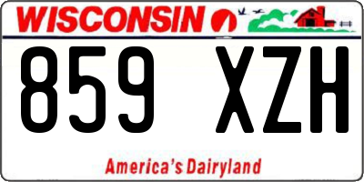 WI license plate 859XZH