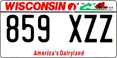 WI license plate 859XZZ