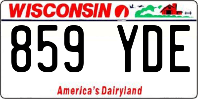 WI license plate 859YDE
