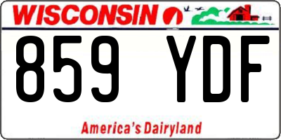WI license plate 859YDF