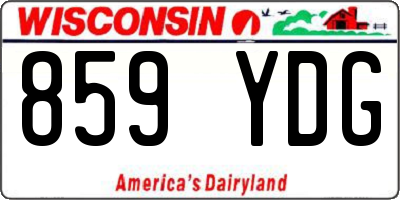 WI license plate 859YDG