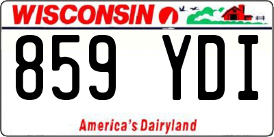 WI license plate 859YDI