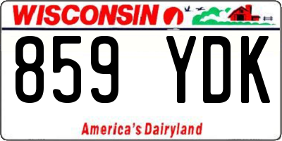 WI license plate 859YDK