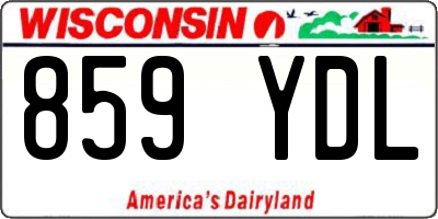 WI license plate 859YDL