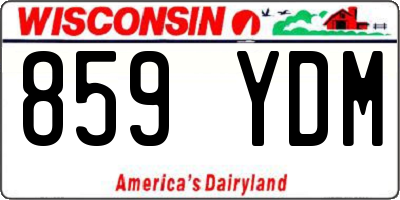 WI license plate 859YDM