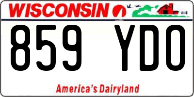 WI license plate 859YDO