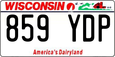 WI license plate 859YDP