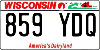 WI license plate 859YDQ