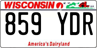 WI license plate 859YDR