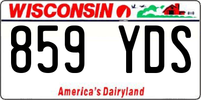 WI license plate 859YDS