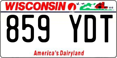 WI license plate 859YDT