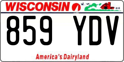 WI license plate 859YDV