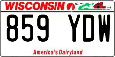 WI license plate 859YDW