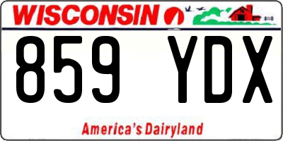 WI license plate 859YDX