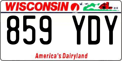 WI license plate 859YDY