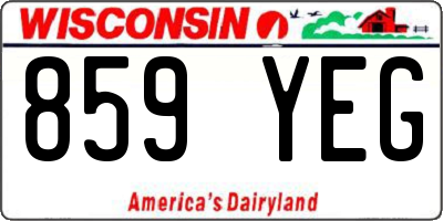 WI license plate 859YEG