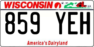 WI license plate 859YEH