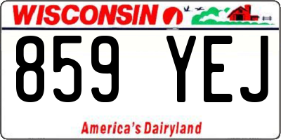 WI license plate 859YEJ