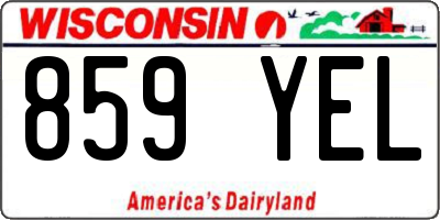 WI license plate 859YEL