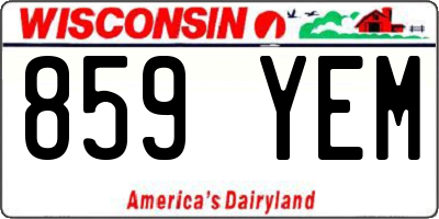 WI license plate 859YEM