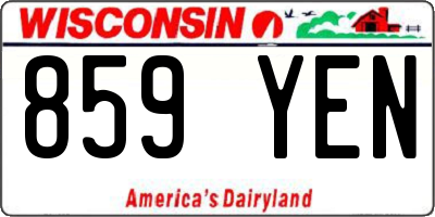 WI license plate 859YEN