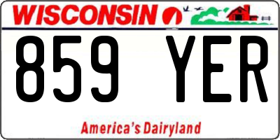WI license plate 859YER
