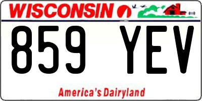 WI license plate 859YEV