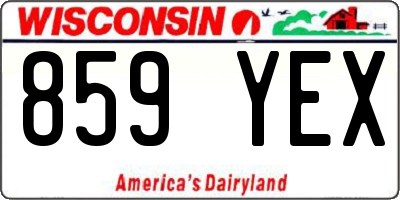 WI license plate 859YEX