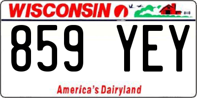 WI license plate 859YEY