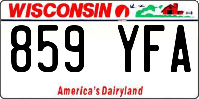 WI license plate 859YFA