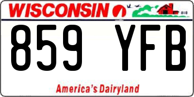 WI license plate 859YFB