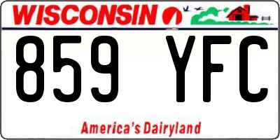 WI license plate 859YFC