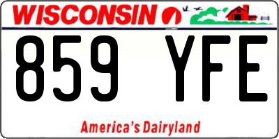 WI license plate 859YFE