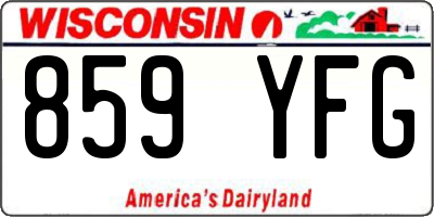 WI license plate 859YFG