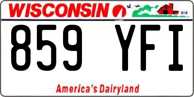 WI license plate 859YFI