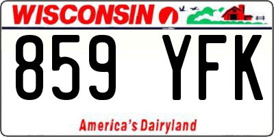 WI license plate 859YFK