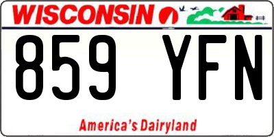 WI license plate 859YFN