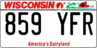 WI license plate 859YFR