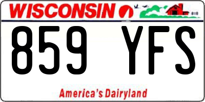 WI license plate 859YFS